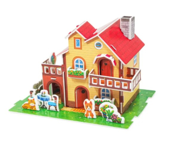 картинка Пазл 3D А5 LX-251 Дом с кошками  21,5х1х14,5см (13х17х11)см 29РС  от магазина МОЛТИ