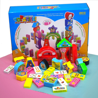 картинка Игра АК-156/6501 домино + фигурки пластик 36РС 3+ в коробке 20х6х28см от магазина МОЛТИ