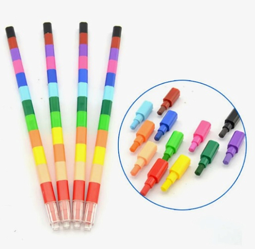 Карандаш цветной со сменными 12 блоками цветами