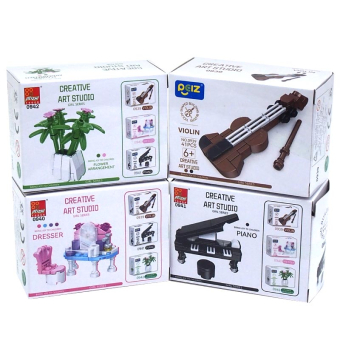 картинка Конструктор 0939-42 Интерьер микс (4вида) 7х4,5х9,5см 6+ РС40+ пластик от магазина МОЛТИ