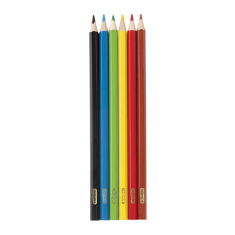 картинка Карандаши цветные ПИФАГОР "ЖИРАФ", 6 цветов, пластиковые, классические заточенные, 181249 от магазина МОЛТИ