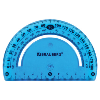 картинка Набор чертежный большой гибкий BRAUBERG "FLEX" (линейка 30 см, треугольник, транспортир), ассорти, 210680 от магазина МОЛТИ