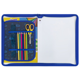 картинка Папка для труда на молнии ЮНЛАНДИЯ А4, 1 отделение, откидная планка, органайзер, "Beware", 272224 от магазина МОЛТИ