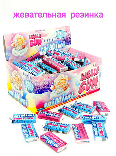 Жевательная резинка Kartel miMimi с тату со вкусом тутти-фрутти 0a1.b00 2,5 гр*10  (120)