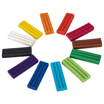 картинка Пластилин мягкий восковой BRAUBERG KIDS, 12 цветов, 180 г, со стеком, 106495 от магазина МОЛТИ