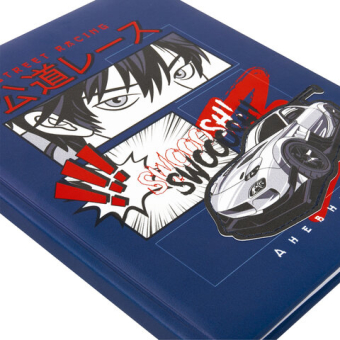 картинка Дневник 1-4 класс 48 л., кожзам (твердая с поролоном), печать, аппликация, ЮНЛАНДИЯ, "Гонка!", 106214 от магазина МОЛТИ