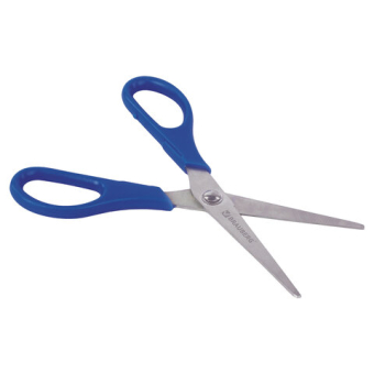 картинка Ножницы BRAUBERG для левши "Left hand", 170 мм, синие, 2-х сторонняя заточка, 236785 от магазина МОЛТИ