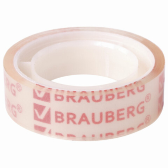 картинка Клейкие ленты 12 мм х 10 м канцелярские BRAUBERG, комплект 12 шт., прозрачные, гарантированная длина, 223122 от магазина МОЛТИ