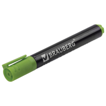 картинка Маркер для бумажного флипчарта BRAUBERG, НЕПРОПИТЫВАЮЩИЙ, ЗЕЛЕНЫЙ, 2,5 мм, 151256 от магазина МОЛТИ