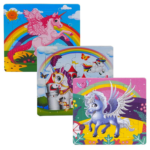 Пазлы P3-e P тройные Пони с расскраской (уп. 43*14см)