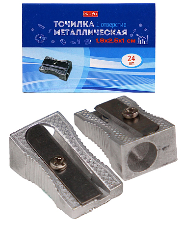 Точилка для карандашей 1 отв (ТК-3346), металическая  кратно 24