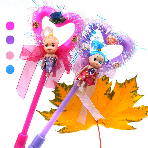 Светящияся 1906-10 палочка сердце с куколкой 35х3,5х9,5 см в и/у 