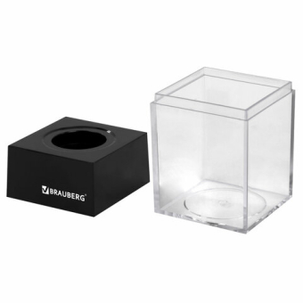 картинка Скрепочница магнитная с 50 никелированными скрепками 28 мм, РОССИЯ, BRAUBERG, 271179 от магазина МОЛТИ