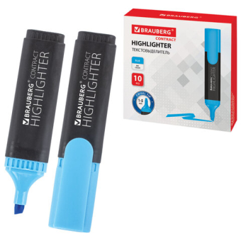 картинка Текстовыделитель BRAUBERG "Contract", ГОЛУБОЙ, линия 1-5 мм, 150391 от магазина МОЛТИ