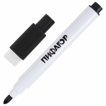 картинка Маркеры стираемые 2 мм для белой доски и планера со стирателем НАБОР 8 ЦВЕТОВ, ПИФАГОР, 152566 от магазина МОЛТИ