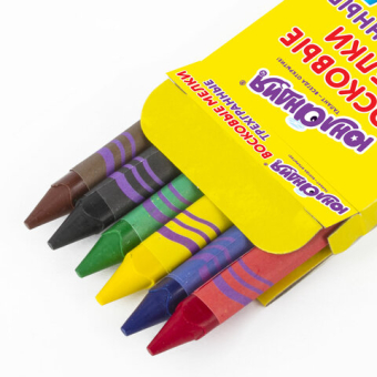 картинка Восковые мелки трехгранные ЮНЛАНДИЯ "ЮНЛАНДИК И МУДРЫЙ ЛИС", НАБОР 6 цветов, 227288 от магазина МОЛТИ