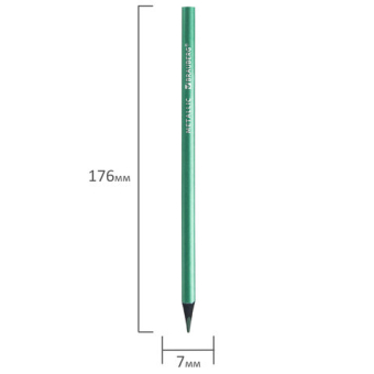 картинка Карандаши цветные BRAUBERG METALLIC, 12 цветов металлик, трехгранные, грифель 3 мм, черное дерево, 181853 от магазина МОЛТИ