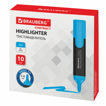 картинка Текстовыделитель BRAUBERG "Contract", ГОЛУБОЙ, линия 1-5 мм, 150391 от магазина МОЛТИ