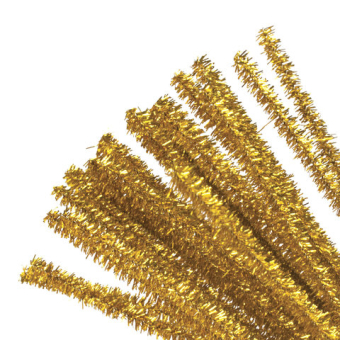 картинка Проволока синельная для творчества "Блестящая", золотая, 30 шт., 0,6х30 см, ОСТРОВ СОКРОВИЩ, 661541 от магазина МОЛТИ