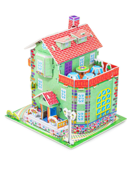 картинка Пазл 3D LX 854 объемный  Дом зеленый 28*21 от магазина МОЛТИ