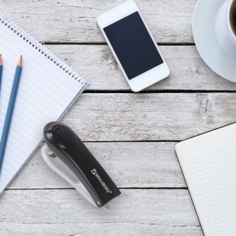 картинка Степлер №10 BRAUBERG "Original", до 12 листов, с антистеплером, черный, 222529 от магазина МОЛТИ