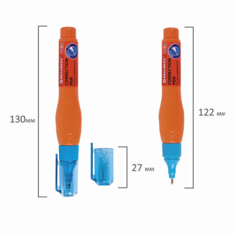 картинка Ручка-корректор BRAUBERG MIX, 9 мл, металлический наконечник, ассорти, 229075 от магазина МОЛТИ
