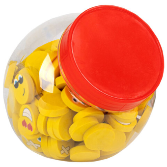 картинка Ластик фигурный ПИФАГОР "Смайлики", 28x28x6 мм, цвет ассорти, 226610 от магазина МОЛТИ