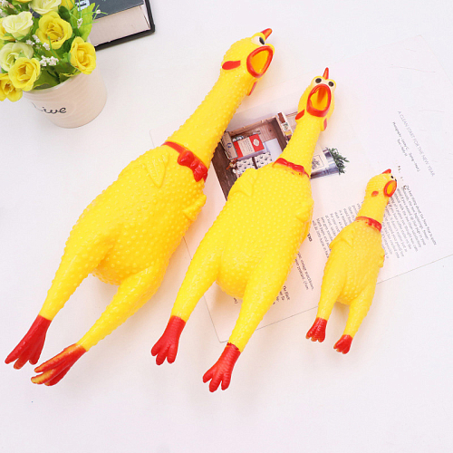 Игрушка для собак 1412-К14 курица маленькая резиновая 14*4см 
