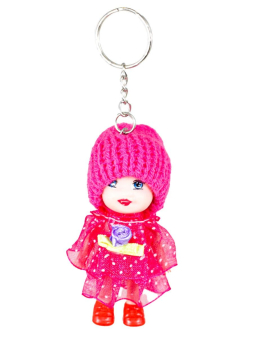 картинка Брелоки 101122-1-20 куколки в шапочке и платье 7см. от магазина МОЛТИ