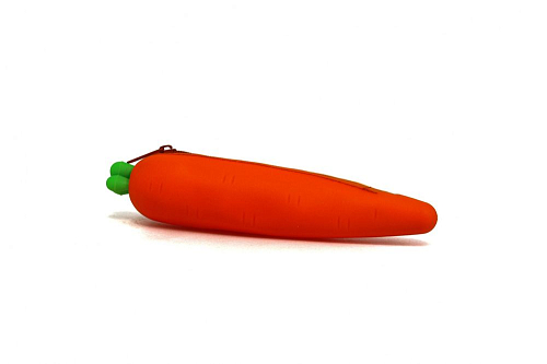 Пенал морковь яркая1908МО21 силиконовый 21,х5 см на молнии