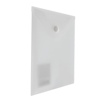 картинка Папка-конверт с кнопкой МАЛОГО ФОРМАТА (105х148 мм), А6, матовая прозрачная, 0,18 мм, BRAUBERG, 227321 от магазина МОЛТИ