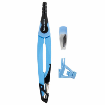 картинка Готовальня BRAUBERG ULTRA, 4 предмета: циркуль 135 мм, запасной грифель, насадка, аквамариновый цвет, 210822 от магазина МОЛТИ