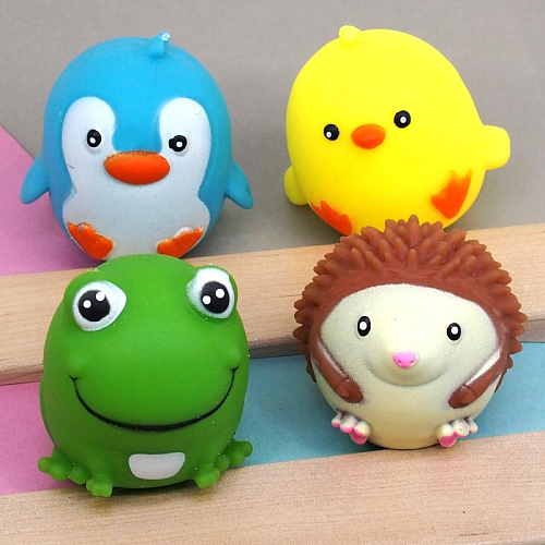 Антистресс  2906-3 (12) Пухляши животные 6х4х5см в и/у резина