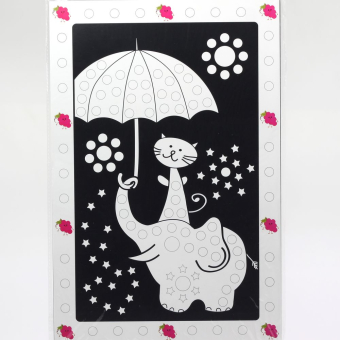 картинка Раскраска-аппликация TF S наклейками  2 шт. Слон  21*30 от магазина МОЛТИ