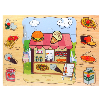 картинка Игрушка 2745-15/ZKB деревянная развивающие пазлы для изучения профессий (8+12 д) в и/у 22х0,8х30см от магазина МОЛТИ