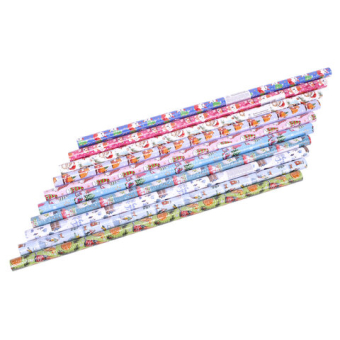 картинка Бумага упаковочная новогодняя "Веселый Новый Год", 70х100 см, 10 дизайнов ассорти, ЗОЛОТАЯ СКАЗКА, 592563 от магазина МОЛТИ