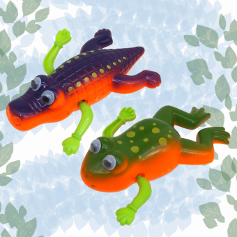 картинка Игрушка заводная Крокодил и лягушка в и/у GZ 2х10х6 от магазина МОЛТИ