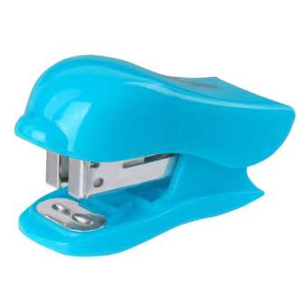 картинка Степлер №24/6, 26/6 МИНИ ЮНЛАНДИЯ "Дельфин", до 20 листов + скобы 24/6 1000 шт., ассорти, блистер, 228597 от магазина МОЛТИ