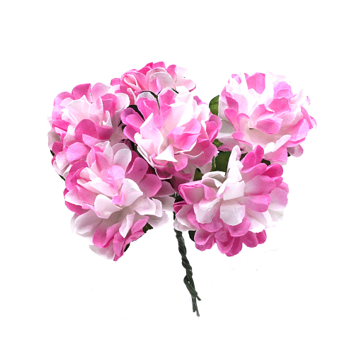 Цветы из папье-маше Хризантема Букет 6шт 