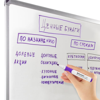 картинка Маркер стираемый для белой доски ФИОЛЕТОВЫЙ, BRAUBERG "SOFT", 5 мм, резиновая вставка, 152109 от магазина МОЛТИ