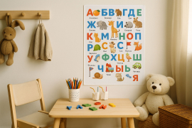 Играем в алфавит: обучающие постеры и плакаты