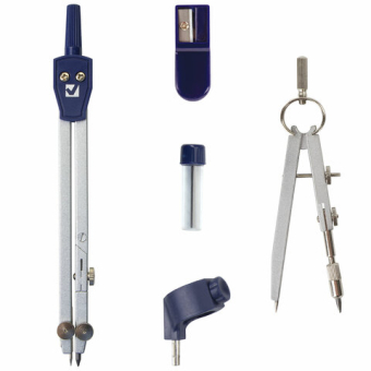 картинка Готовальня BRAUBERG "Student Oxford", 5 предметов циркуль + кронциркуль, держатель, грифель, точилка, 210338 от магазина МОЛТИ