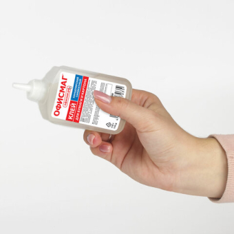 картинка Клей канцелярский силикатный ОФИСМАГ (для бумаги, картона) 110 г, 224600 от магазина МОЛТИ