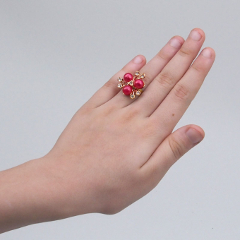 картинка Набор колец 2453-6 (24) Ягода  в коробках 3 шт.пластик сердечках 6х2,5х9см. от магазина МОЛТИ