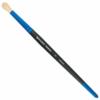 картинка Кисть щетина, круглая № 10, BRAUBERG PREMIUM, 200993 от магазина МОЛТИ