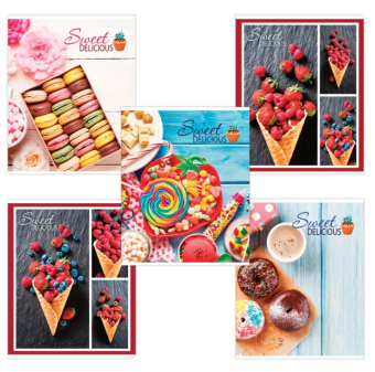 картинка Тетрадь А5 96л. BRAUBERG ЭКО клетка, обложка картон, ВКУСНОСТИ, 403061 от магазина МОЛТИ