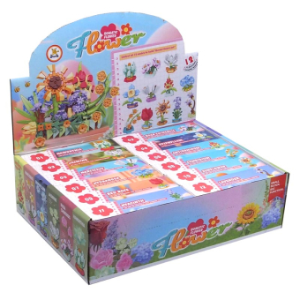 картинка Конструктор SM186B (12) Цветы (Клумба) РС30+ 6+ 7х3х12см пластик от магазина МОЛТИ