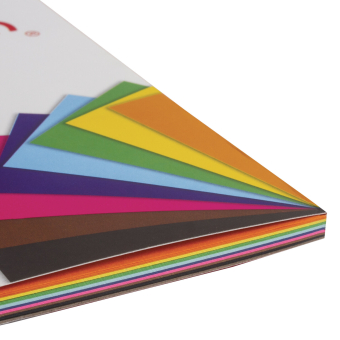 картинка Цветная бумага А4 ТОНИРОВАННАЯ В МАССЕ, 40л. 8цв., склейка, 80г/м2, ЮНЛАНДИЯ, 210х297мм, 129890 от магазина МОЛТИ