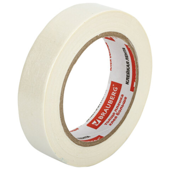 картинка Клейкая лента малярная креппированная 25 мм х 50 м (реальная длина!), профессиональная, BRAUBERG, 228086 от магазина МОЛТИ