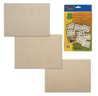 картинка Трафарет для рисования CENTROPEN, БУКВЫ И ЦИФРЫ, 8 шт, 9996/D от магазина МОЛТИ